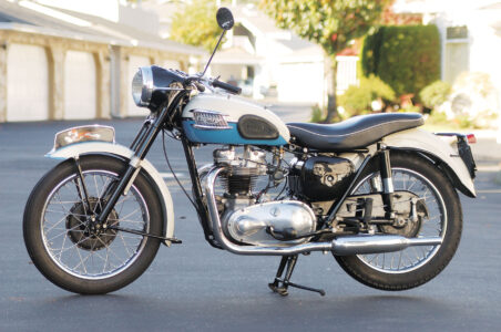 A sideview of a motorcycle